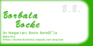 borbala bocke business card